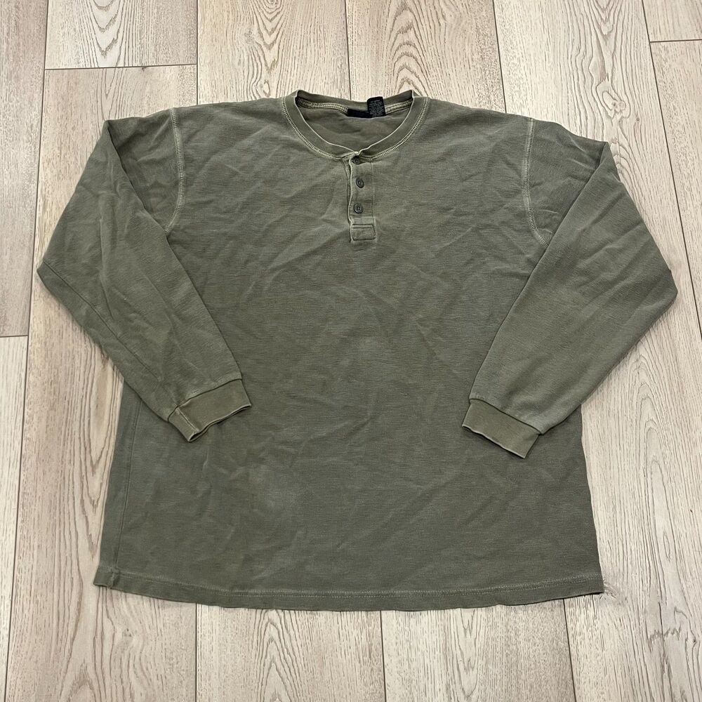 Mens Army Green Cherokee Long Sleeve Size XL